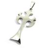 [M0742] - Silver 'Gothic Cross' Steel Pendant - 45x25 Mm