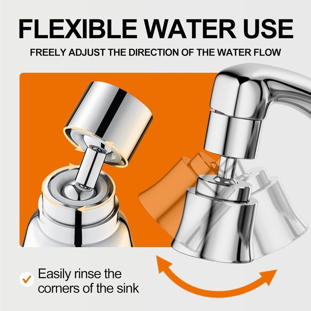 360° Swivel Faucet Aerator Anti-clogging Sink Sprayer Attachment Tap Head Replacement Bathroom