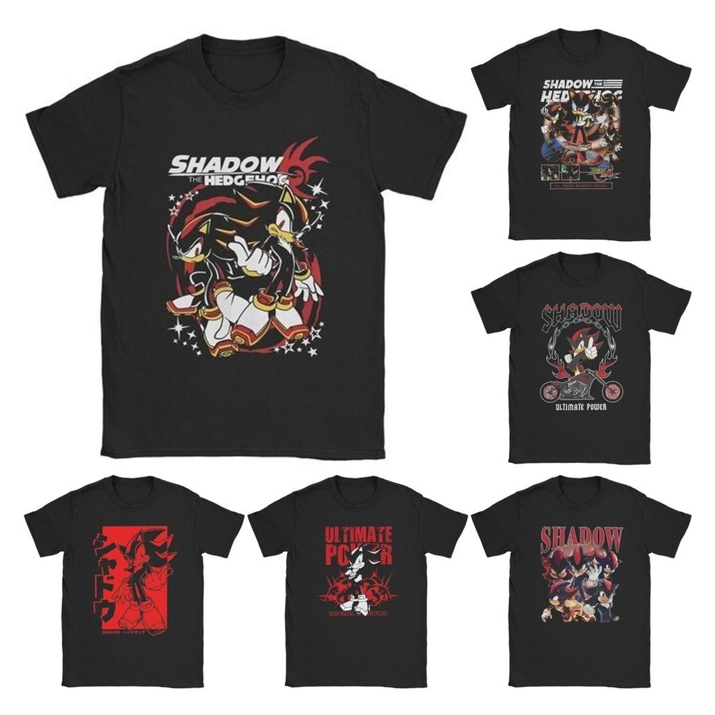 Hedgehogg Shadow T Shirts for Unisex Unisex 100% Cotton Creative T-Shirt Crew Neck Cartoon Game Tee Shirt Short Sleeve Tops 6XL