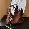 IELGY Ladies Tote Bag Suede Large Capacity Retro Underarm Bag
