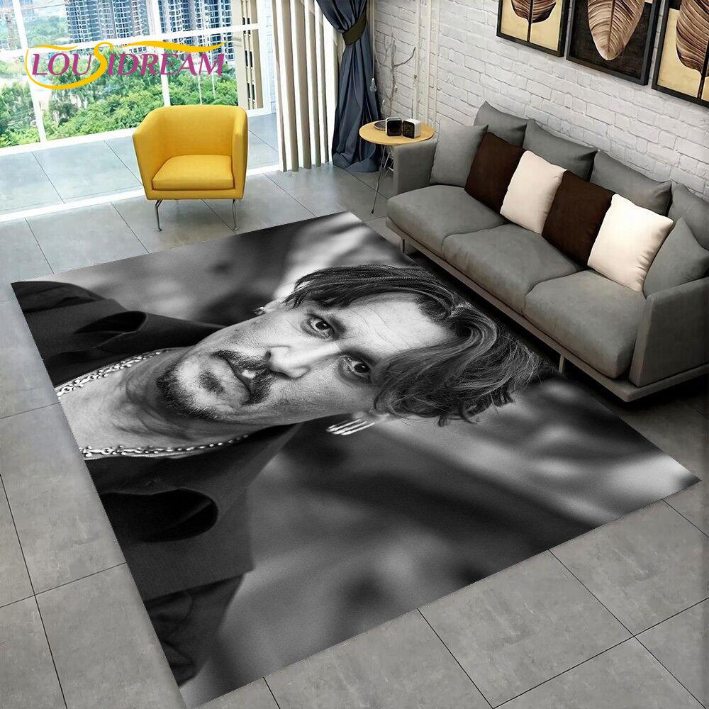 3D-печать Серия Джонни Деппа Ковер, Ковер для Дома Гостиной Спальни Дивана Прихожей Кухни, Нескользящий Коврик для Пола HD