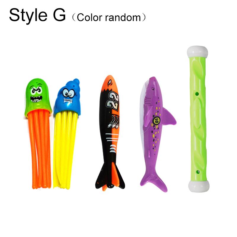 Игрушка для дайвинга Пластиковая Детская Подводное обучение Летний Поплавок Аксессуары для бассейна Торпеда Водоросли Водные игрушки для детей TMZ