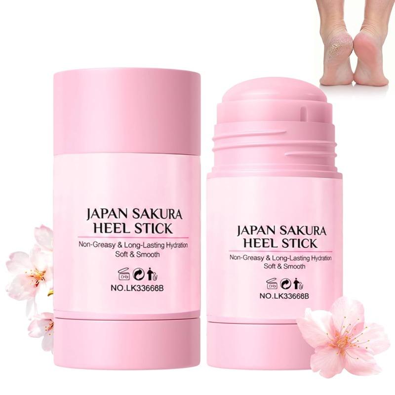 Japan Sakura Foot Heel Stick, Heel Balm for Dry Cracked, Deeply Moisturize & Soften Feets for Hands, Heels, Elbows, Knees and More