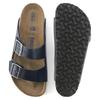 Шлепанцы Birkenstock женские/мужские Arizona Soft Footbed Маслостойкая кожа Regular Синие для широкой стопы масляная кожа (1013643)