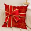 Gift Box Bow Cushion Cover Silky Short Plush Invisible Zipper Dustproof Sofa Pillow Case for Home Decor