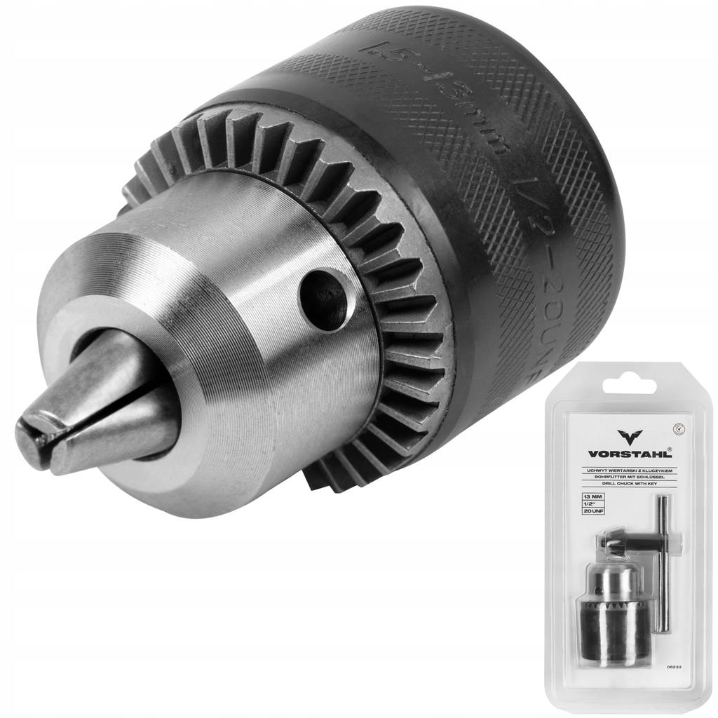 Drill chuck for 13mm drill with key, 1/2” thread, Vorstahl