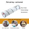 Игрушечный туннель для кошек S-образный Т-образный Y-образный прямой складной интерактивный туннель для домашних животных с игровым мячом Легко складывается для переноски Крытый игровой домик-лабиринт
