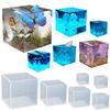 15 мм-80 мм 3D квадратная силиконовая форма для литья из эпоксидной смолы Crystal для поделок из эпоксидной смолы своими руками Инструменты для украшения стола и дома