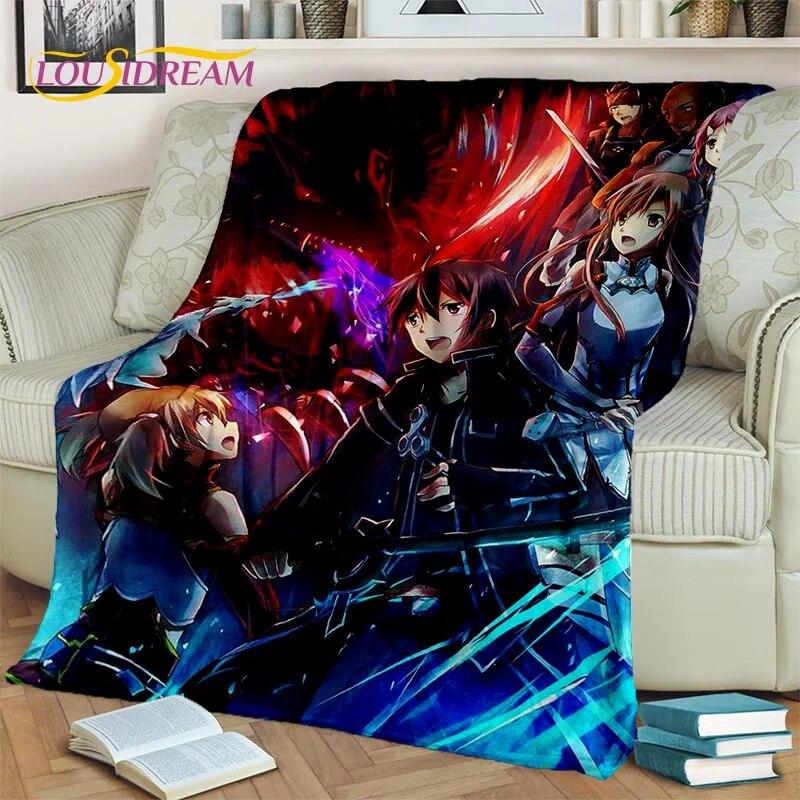 SAO роман мультфильм Sword Art Online одеяло, мягкое одеяло для дома, спальни, кровати, дивана, пикника, путешествия, офиса, одеяло, детское одеяло