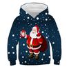 Children's Hoodie Cute Cartoon Christmas Tree Santa Claus Pattern Fun Kids Spring Autumn Hooded Coat Casual Long Sleeve Clothes