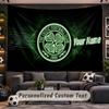 Персонализированный гобелен Celtic FC, Поддержка, Индивидуальное имя, Настенное искусство, Декор для дома