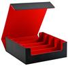 Коробка для хранения коллекционных карт, вмещает 3000+ карт, Магнитная коробка для карт из ПУ-кожи, подходит для Magic, TCG карт, спортивных карт