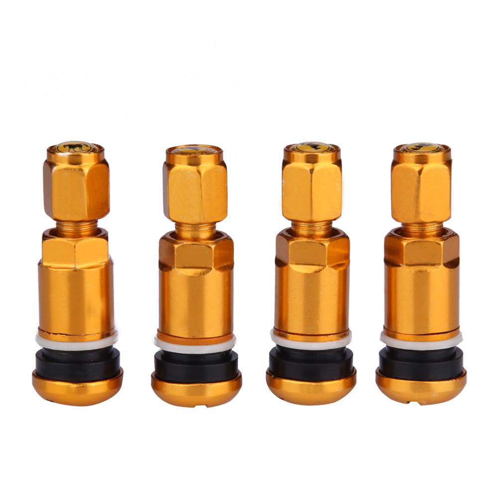 4pcs Universal Metal Car Motorcycle Tubeless Wheel Tyre Valve Stems Caps Aluminum Alloy Tire Air Valve Stems Car Accessories Valve Stems 1