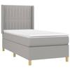 Maison Exclusive - Sommier à lattes de lit avec matelas Gris clair 80x200 cm Tissu