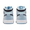Детские кроссовки Air Jordan 1 Mid SE GS White Ice Blue черные DV1337-104