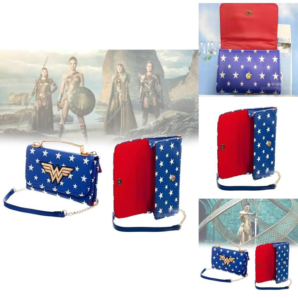 Wonder Woman Pu Leather Crossbody Bag With Metal Chain For Women Travel