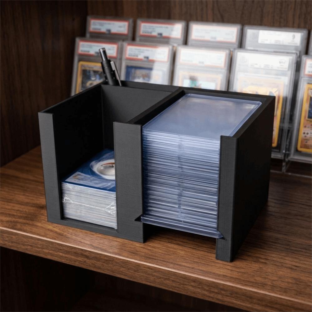 3D Printed Toploader Penny Sleeve Dispenser Rectangular Card Storage Box Tabletop Game