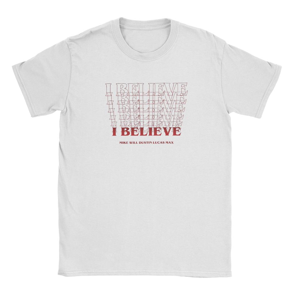 Horror TV Series SStranger I Believe 100 Cotton T Shirt For Unisex Summer Vintage TShirts O Neck Plus Size Custom Logo Clothes