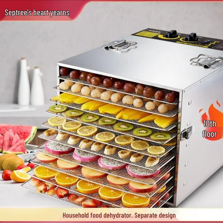 Stainless Steel Food and Fruit Dehydrator - Household Bean & Tea Air Dryer