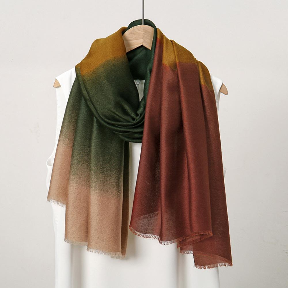 Tie-dyed Headscarf Wraps Cotton Long Shawls Simple Headband Scarves Femme Musulman