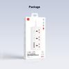 XUNDD XDCH-128 Universal USB Power Strip 7 in 1 PD 20W Fast Charging Station, 3 AC + 3 USB-A + 1 Type-C