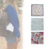 Colorful Hankie Women Handkerchiefs Polyester Floral Pattern Super Soft Washable Hanky Chest Towel Pocket Handkerchiefs