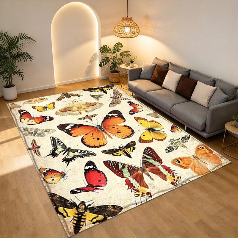 Butterfly Art Living Room Nonslip Area Rug Soft Carpet For Bedroom Game Playroom Sofa Office Home Decor Doormat Christmas Gift C9261170