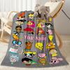 Cartoon Character Collage Blanket Soft Warm Cozy Suitable for Bed Office Sofa Four Seasons Universal Modern