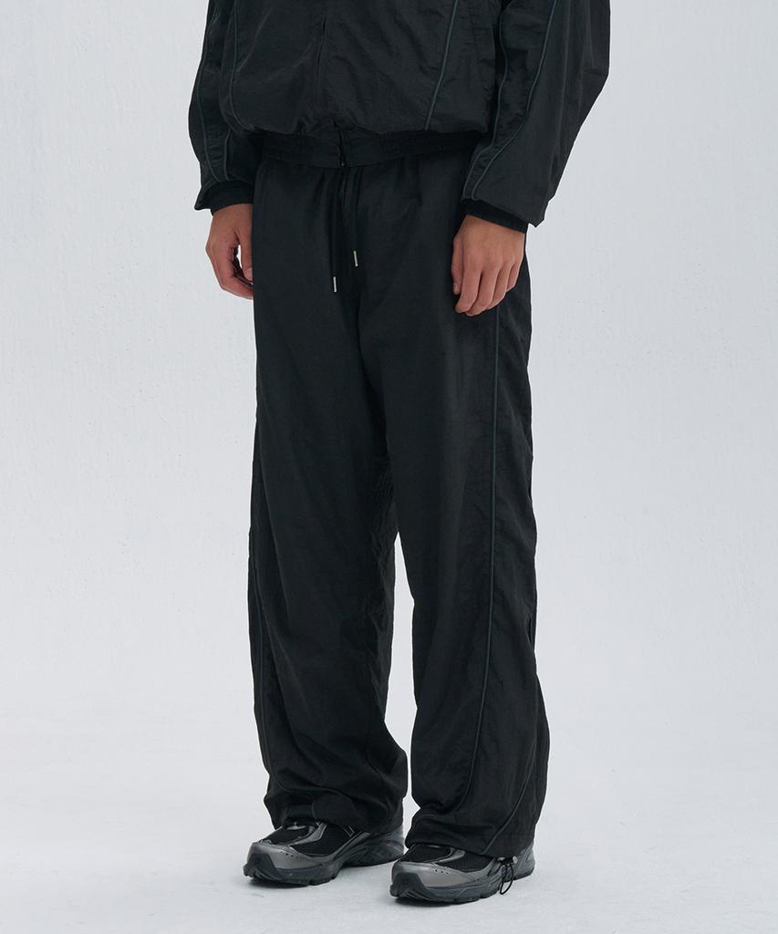NINEZ Sporty Piping Curved Track Pants (2 Colors)