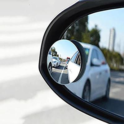 360 градусов HD зеркало для слепых зон, регулируемое автомобильное выпуклое зеркало заднего вида, широкоугольное, маленькое, безрамное, круглое