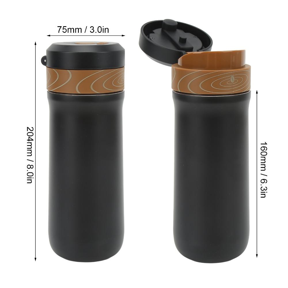 Double Wall French Press Coffee Maker Vacuum Insulated Travel Coffee Maker  Hiking