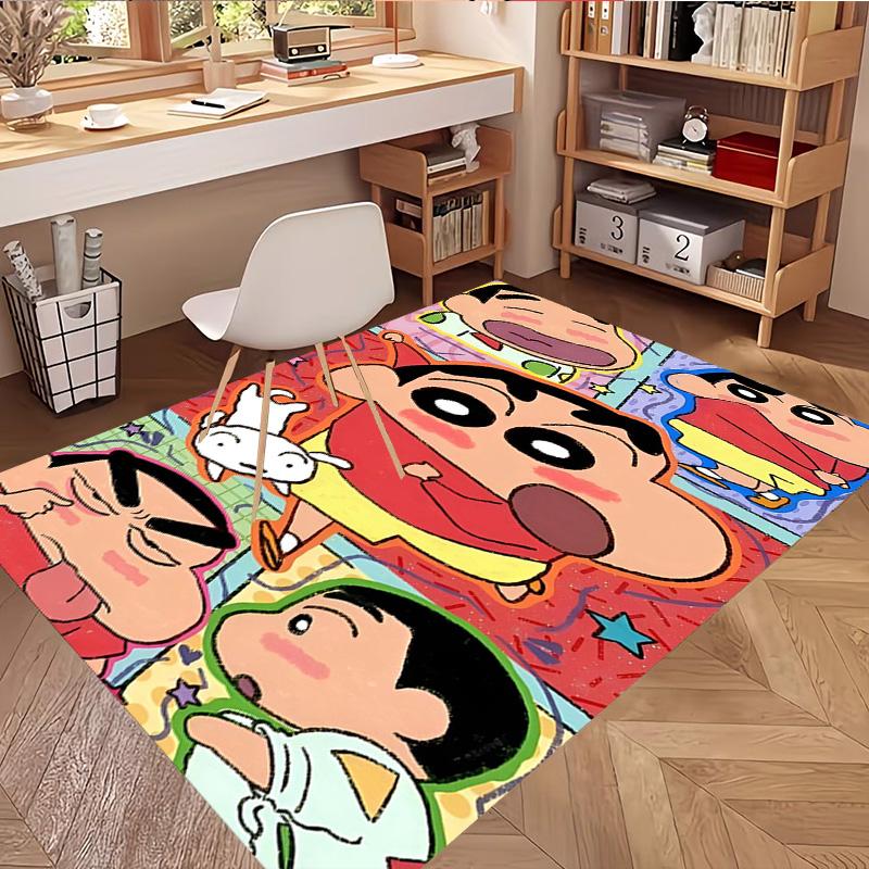 Crayon Shin Print Rug, Washable Floor Carpet, For Entryway Dorm Laundry Room Office Study, Home Decor Birthday Christmas Gift
