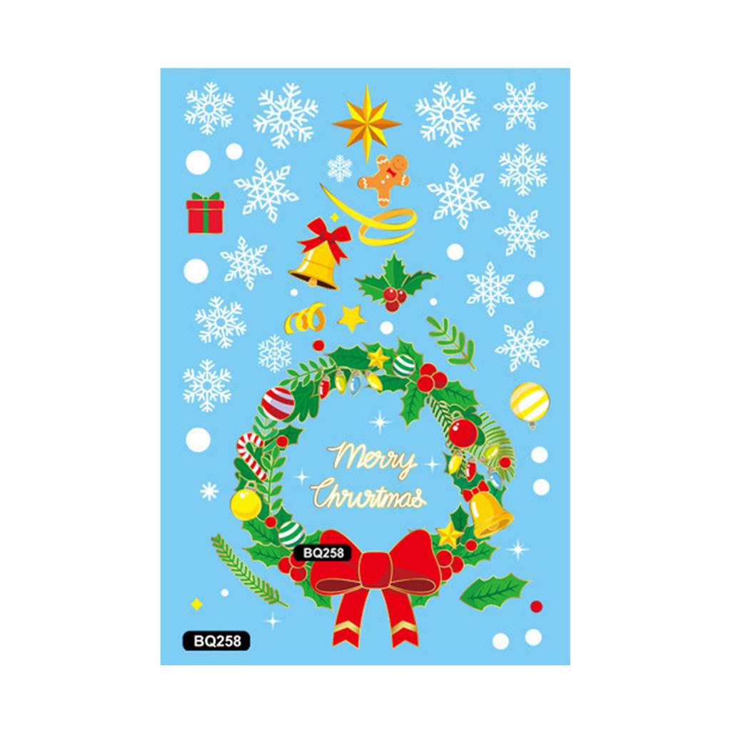 Christmas Window Clings Window Stickers Decor Xmas Snowman Snowflake Window Decor