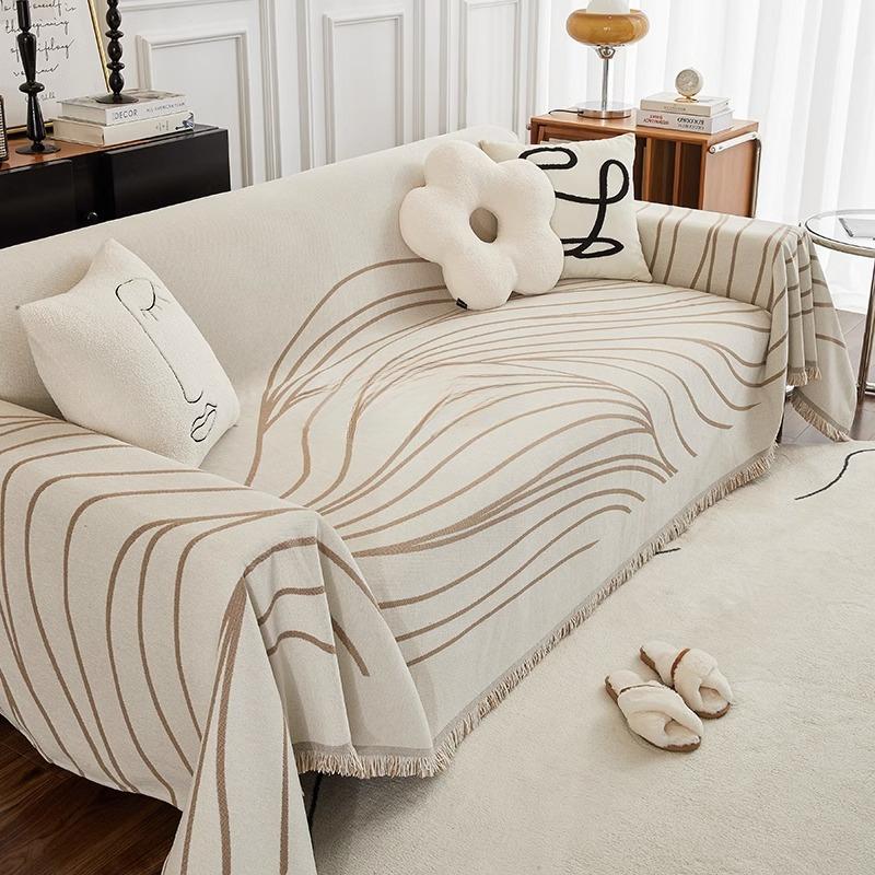 Ткань для чехла на диван из синели Line, универсальное всесезонное, простое, современное и модное полотенце для дивана с полным покрытием, высококачественное одеяло для дивана