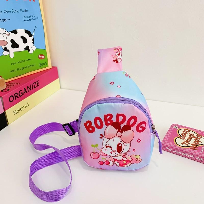 Anime Delightful Print Chest Bag For Children In Lovely Colors Perfect For Kindergarten Use