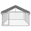 VidaXL Chenil Extérieur avec Toit pour Chiens 400x200x150 cm Cage Enclos 171499