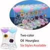 Handicraft Ornaments Liquid Hourglass Slide Oil Drip Oil Spill Toy Two-color Oil  Hourglass
