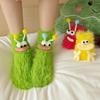 Girls' Autumn and Winter Long Socks Cute and Funny Socks Floor Socks Home Furry Coral Velvet Socks Winter Warm Socks