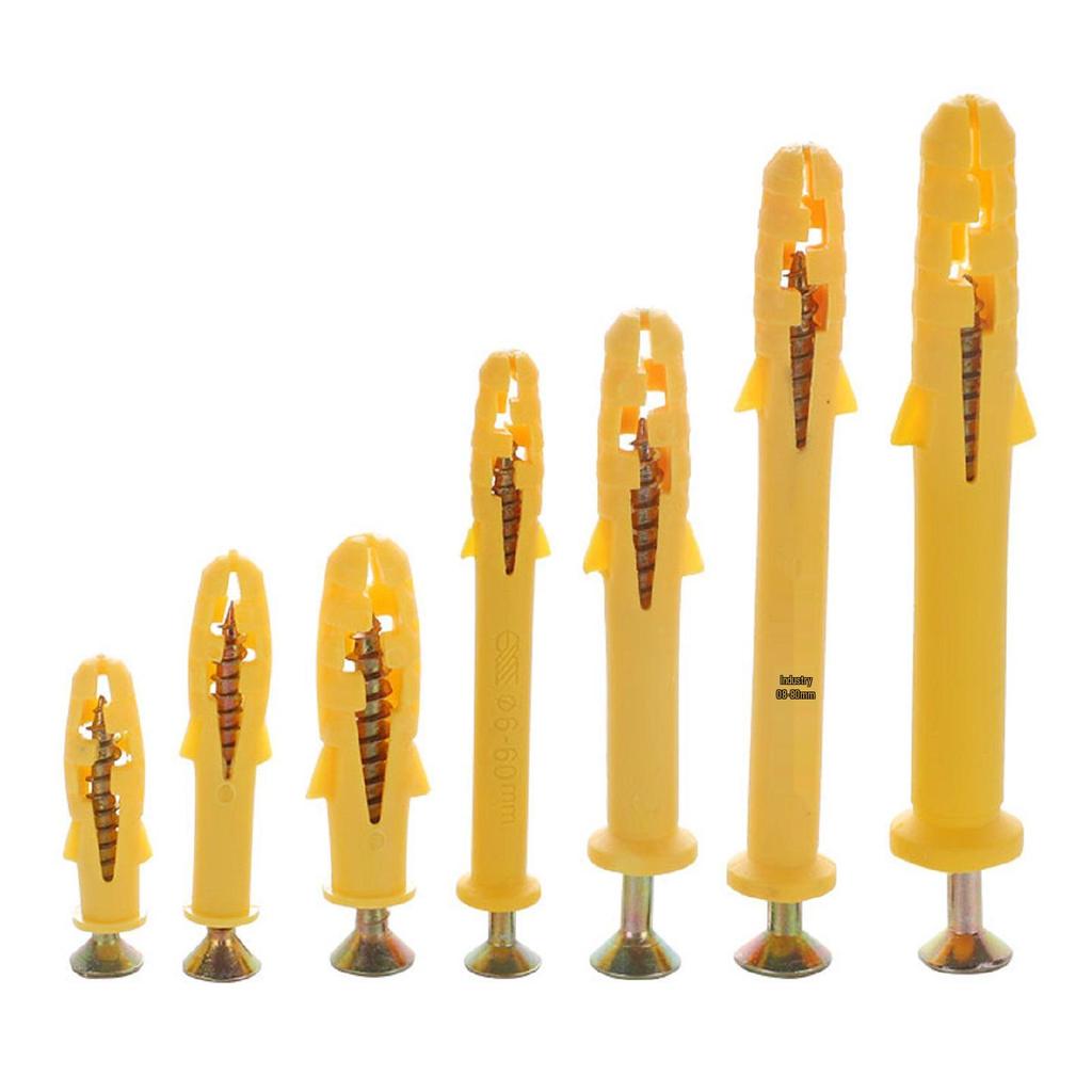 Пластиковые распорные дюбели M6 и настенные пробки для саморезов (6 мм и 8 мм)