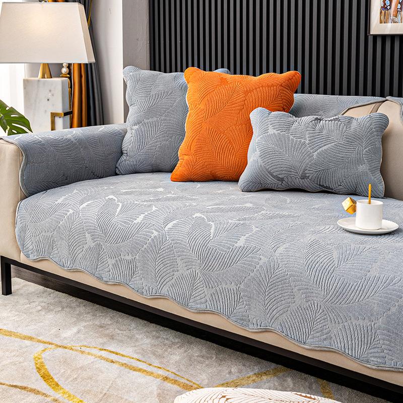 Подушка для дивана из шенилла, простая современная кожаная подушка для дивана, нескользящий чехол для дивана, универсальное утолщение Four Seasons