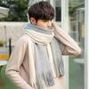 Korean Style Long Wool Tassel Scarf Thickened Winter Neckerchief Women Cashmere Scarf  Women/Male