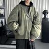 Мужские куртки High Street Мужские парки пэчворк с капюшоном Осень Зима Мужская камуфляжная хлопковая стеганая куртка Мужские свободные короткие пальто