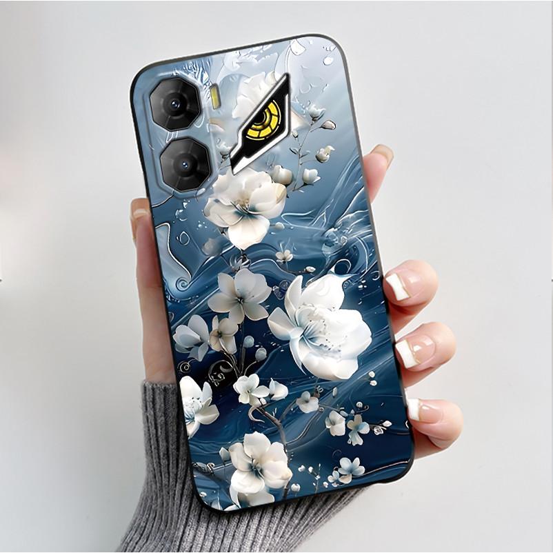 Чехол для печати для ZTE Nubia Neo 3 5G Fundas Capa Мягкий силиконовый черный корпус Чехол ZTE Nubia Neo 3 GT Милый цветочный мультяшный корпус