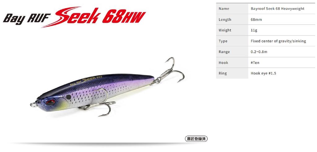 DUO Тонущая приманка Bay Ruf Seek 68HW ABA0289 (7431)