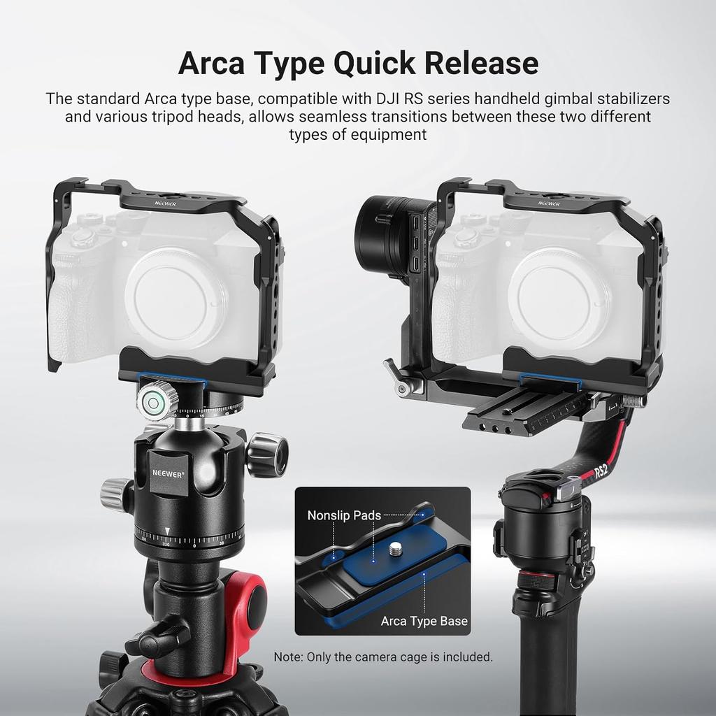 NEEWER CA102 Camera Cage Compatible with Sony a7V a7IV a7RIV a7RV a7SIII a1 | Aluminum Alloy Camera Full Cage Video Rig