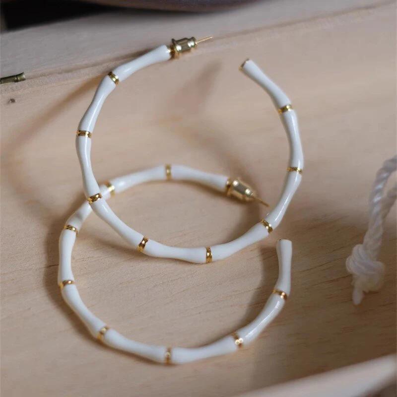 Xiaomi Huitan Fashion Women Hoop Earrings Circle Joint Design Daily Party Holiday Fresh Style Accessories Fancy Charming Jewelry Gift