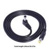 90 Degree DC5521 Male to Straight Head DC5521 Male Power Extension Cable Line for LED Light and Security Cameras 1m