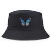 Embroidery Pattern Butterfly Bucket Hat Fisherman Hats Stylish Casual Headwear