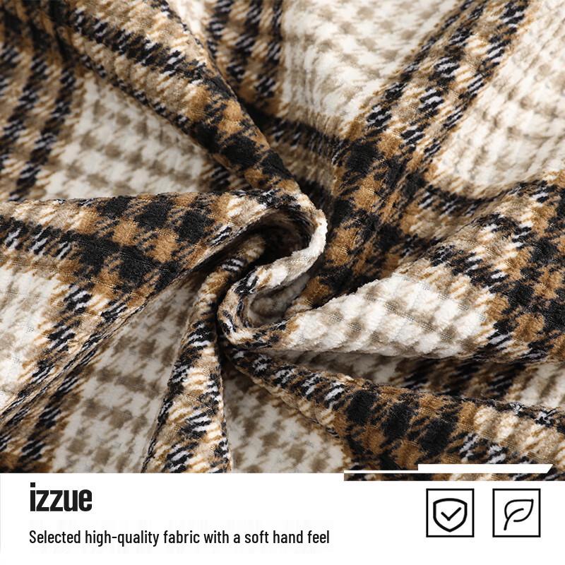 Izzue Унисекс Клетчатая Куртка Кэжуал с Лацканами