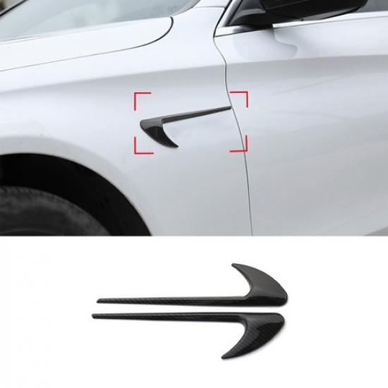 Side Vent Fender Flank Cover Trim For Mercedes-Benz GLC ABS Carbon Fiber 2016-21